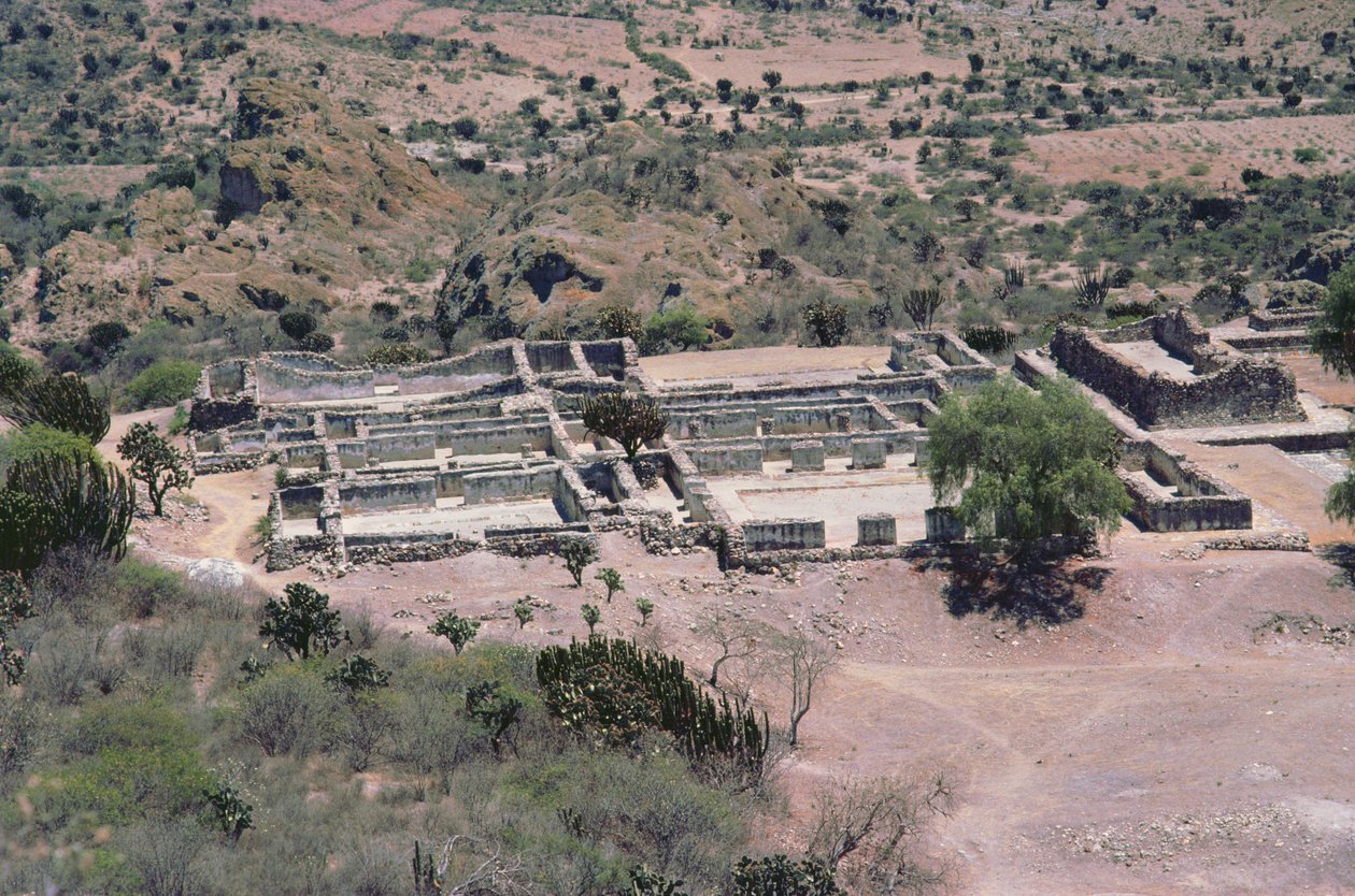 Légi felvétel a városra, késői posztklasszikus időszak alkotó: Pre Columbian