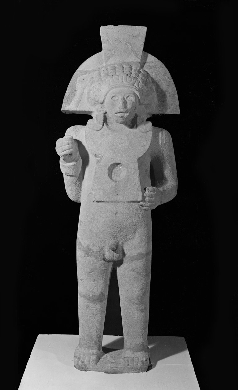 Centeotl, a kukorica istene, Huastecan, 1000-1250 körül (mészkő) alkotó: Pre Columbian