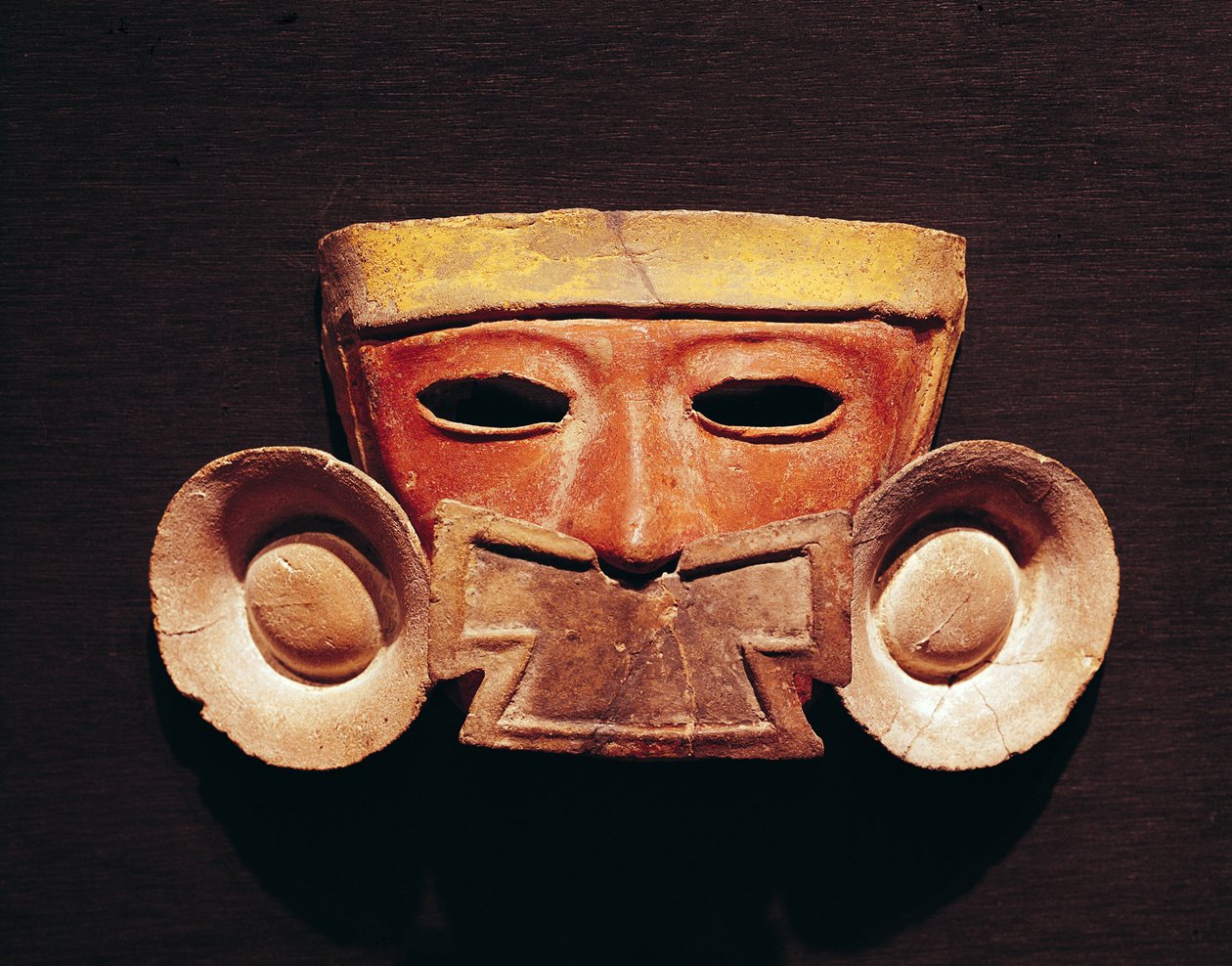 Emberi maszk, Teotihuacanból (festett kő) alkotó: Pre Columbian