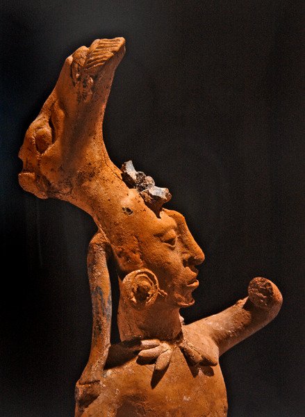 Részlet egy labdajátékosról, Jaina Culture (kerámia) alkotó: Pre Columbian Pre Columbian