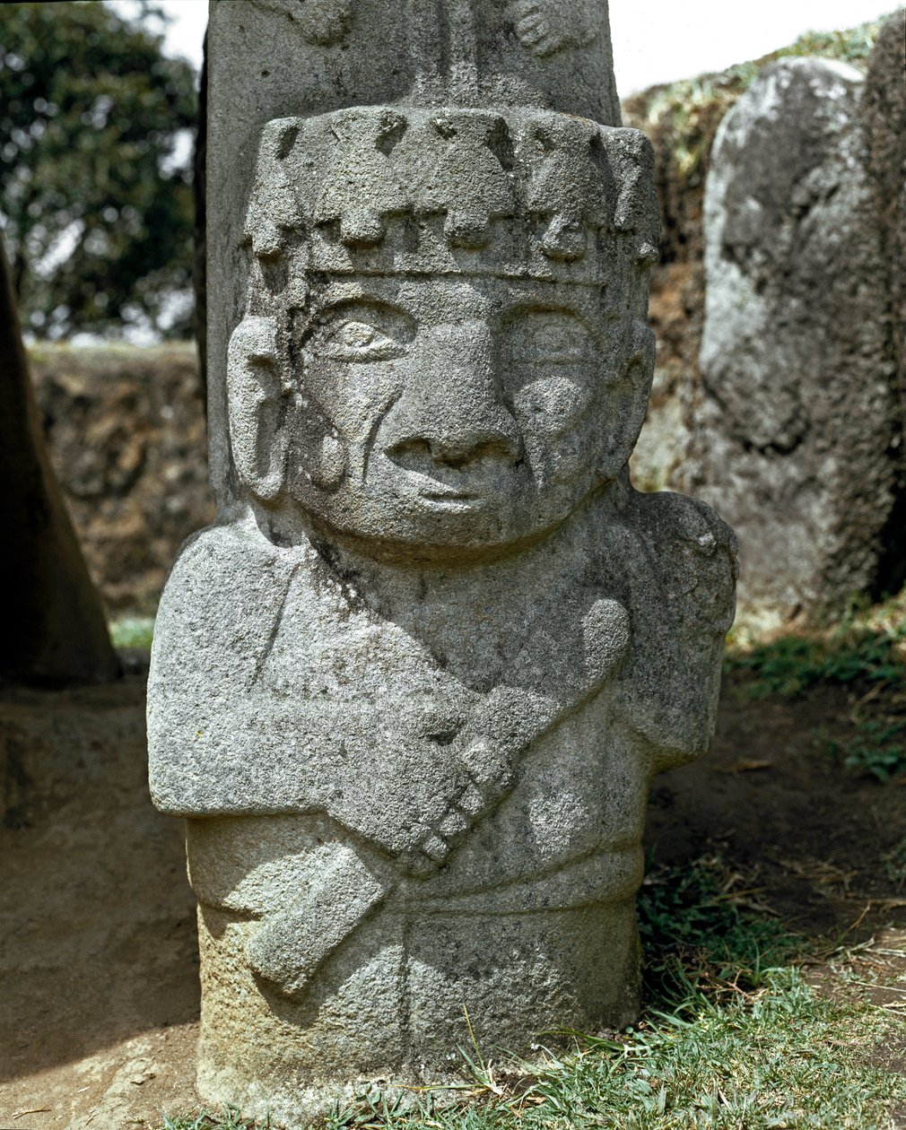 Egy harcos megalitikus szobra alkotó: Pre Columbian Pre Columbian