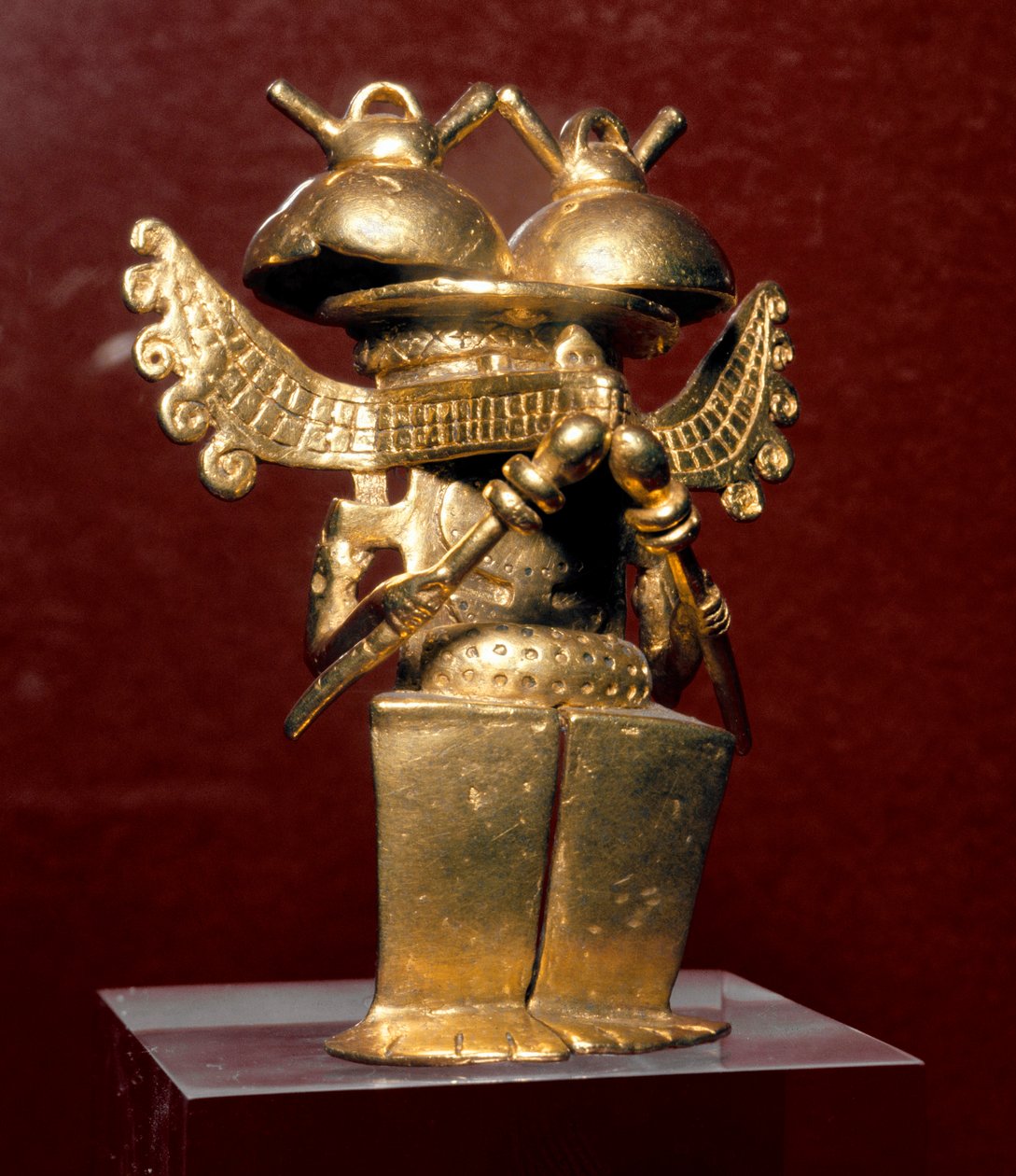 Kolumbiai előtti művészet, Quimbaya civilizáció (Kolumbia): antropomorf arany szobor. 400-1400 i.sz. Madrid, Museo de America alkotó: Pre Columbian Pre Columbian