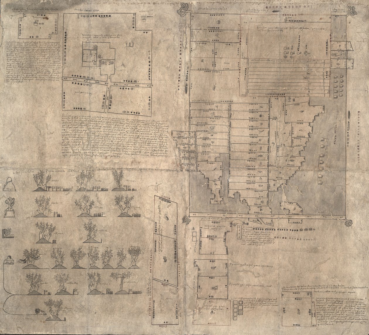 Azték Oztoticpac térkép, 1540 körül alkotó: Pre Columbian art