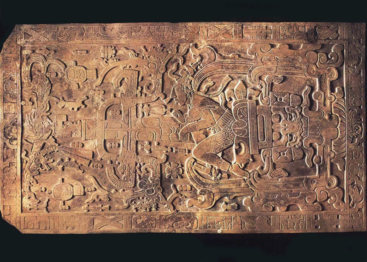 Pakal király sírja a Feliratok Templomából, Palenque, 615-683 alkotó: Pre Columbian art