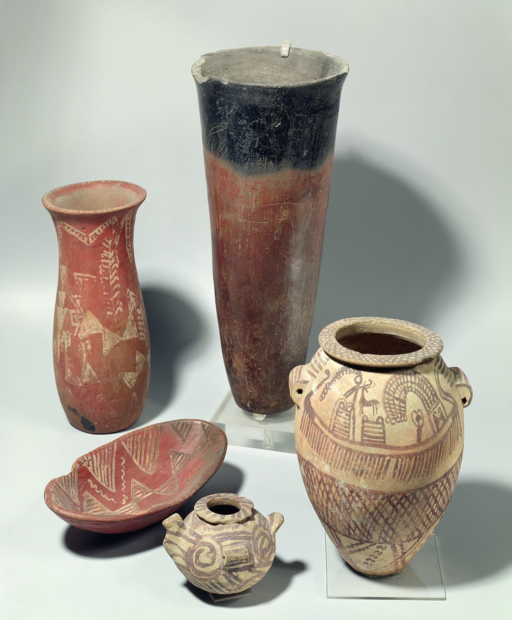Vázák választéka, Naqada III időszak, ie 4000-3100 (terrakotta) alkotó: Predynastic Period Egyptian