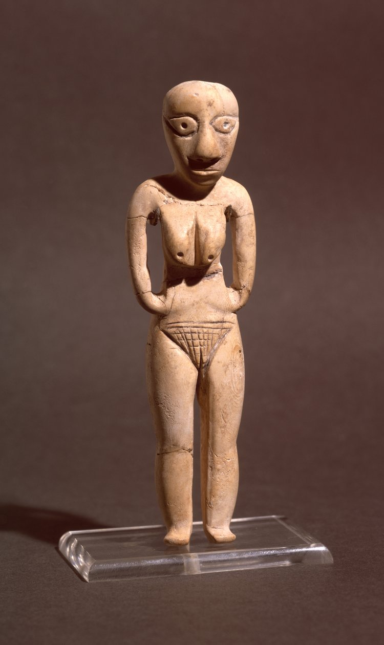 Meztelen nő figurája, a badariai vagy a korai neolitikumból, ie 4000 körül alkotó: Predynastic Period Egyptian