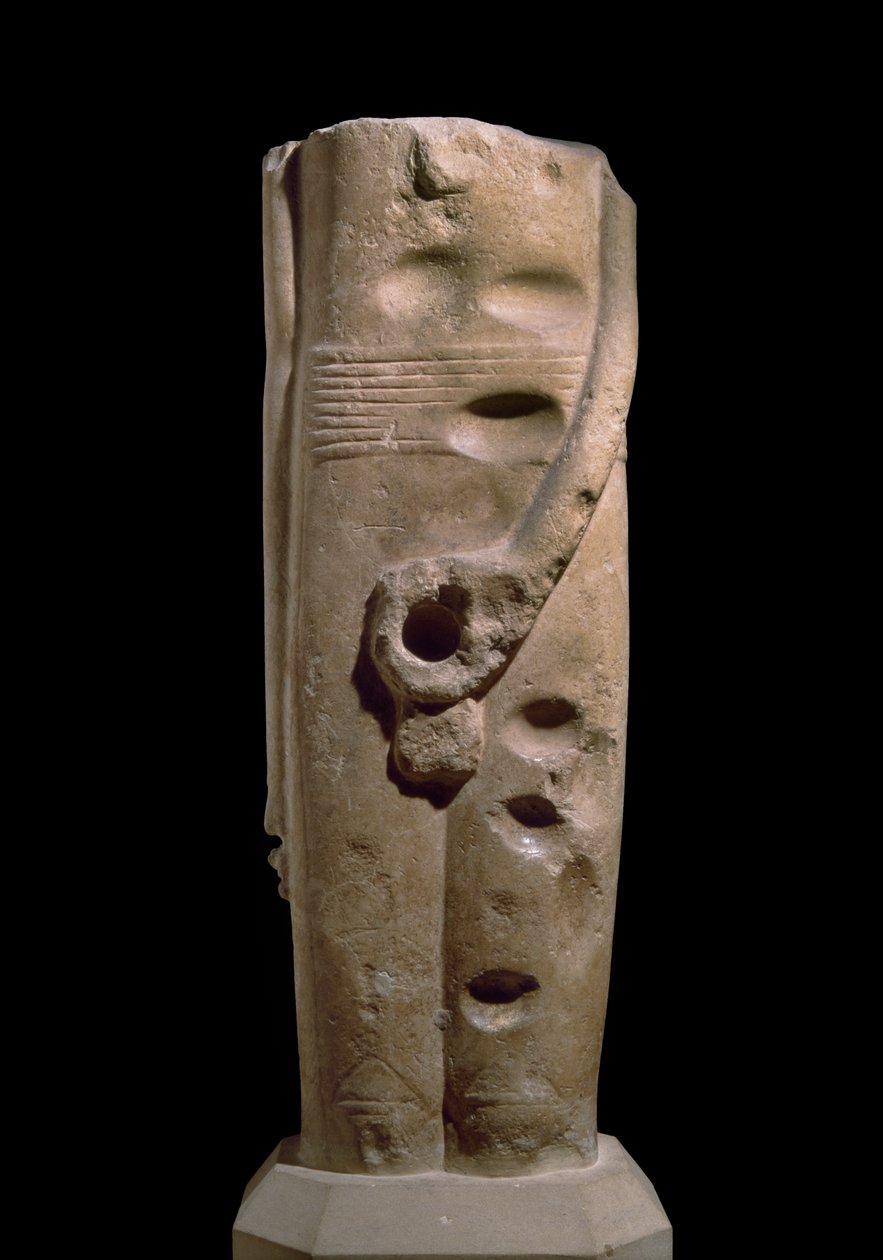 Min isten szobra, Hierakonpolis, valószínűleg Kr.e. 4000 körül (homokkő) alkotó: Predynastic Period Egyptian