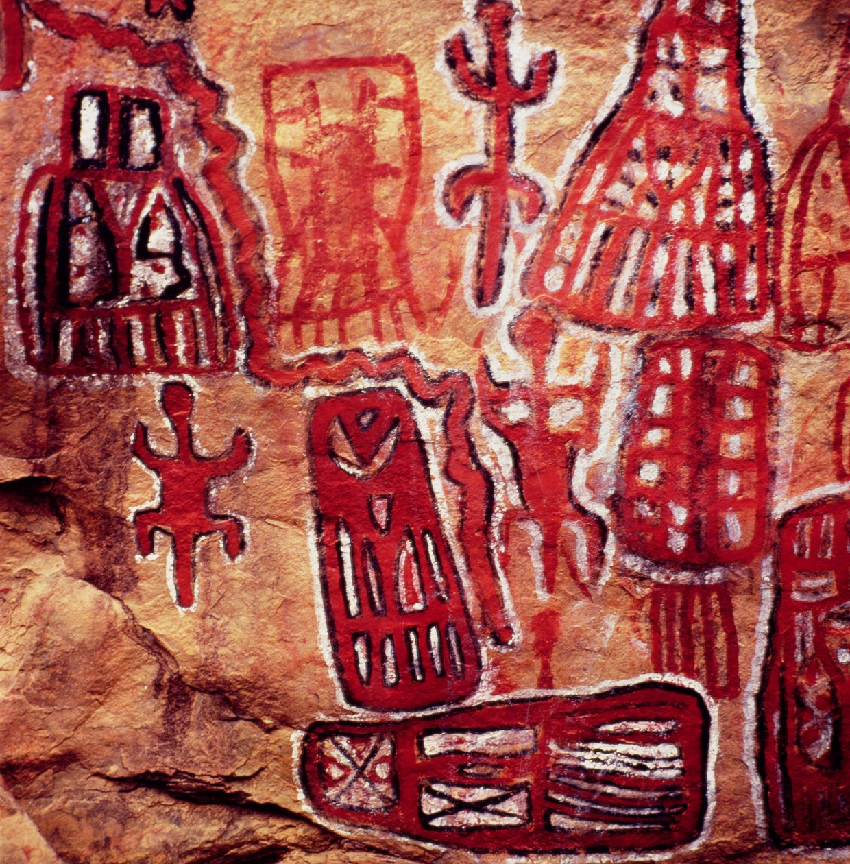 Őskori sziklafestés, Mali SonghaiDogon régiójából (barlangfestés) alkotó: Prehistoric