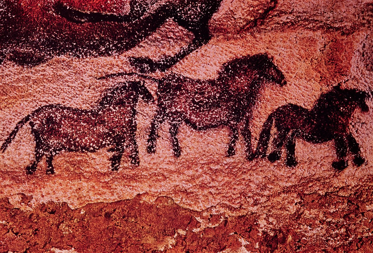 Sziklafestés tarpánokról (pónik), ie 17000 körül (barlangfestés) alkotó: Prehistoric
