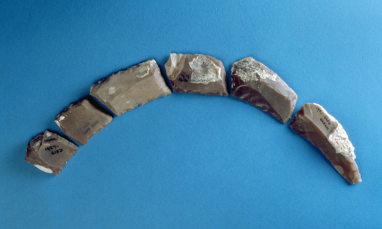 Sarlópengék Izraelből, késő bronztól a kora vaskorig (kőkő) alkotó: Prehistoric