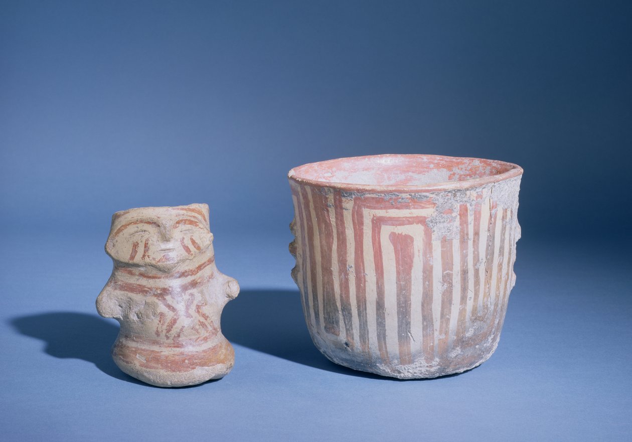 Edények a törökországi Hacilarból, ie 5500-2000 körül (festett kerámia) alkotó: Prehistoric