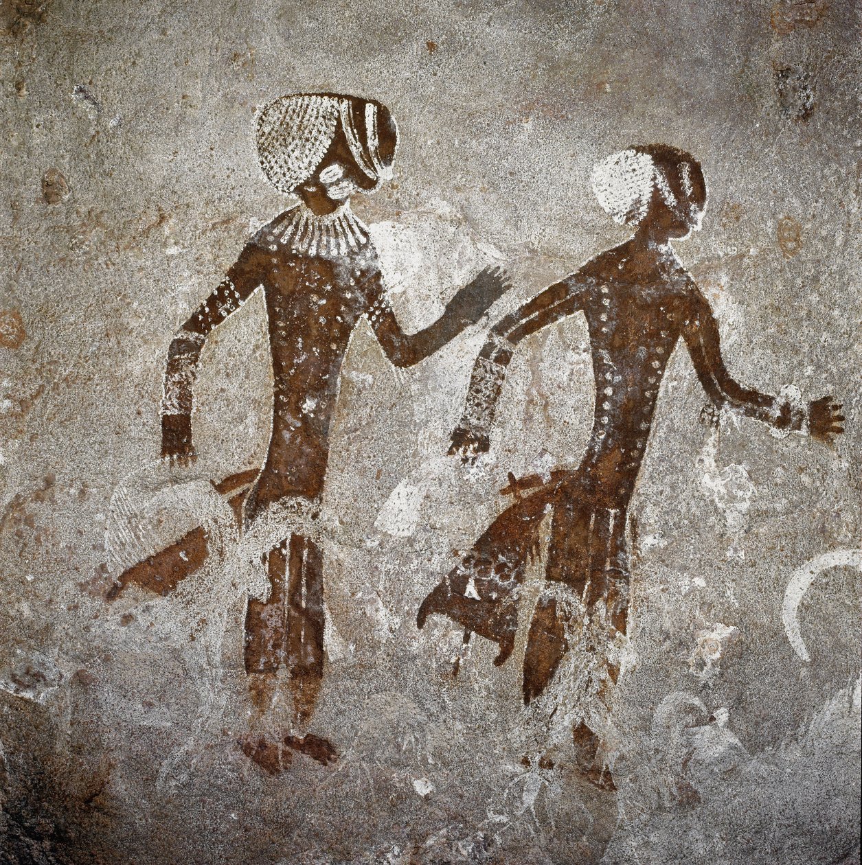 Emberi alakok. Barlangfestmények, ie 8000-7000 alkotó: Prehistoric Prehistoric