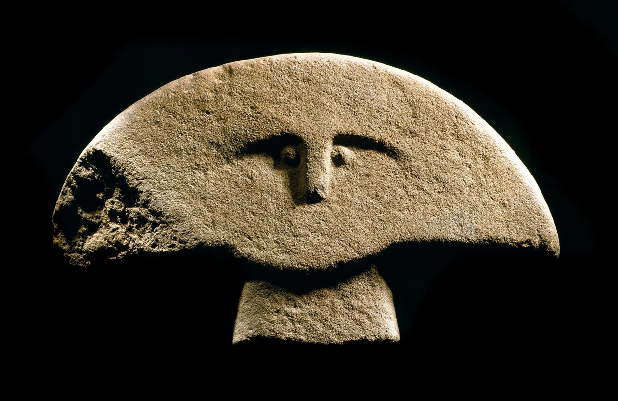 Őskori művészet: vaskorban faragott alakok. Kr.e. 1100-800. La Spezia, a Lunigiana Civilizáció Városi Múzeuma alkotó: Prehistoric Prehistoric