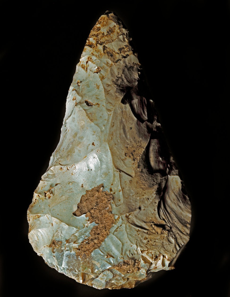 Őstörténet: Micoquian típusú littikus gyártási biface. Alsó paleolit. Verone, Museo Civico di Storia Naturale, Olaszország alkotó: Prehistoric Prehistoric