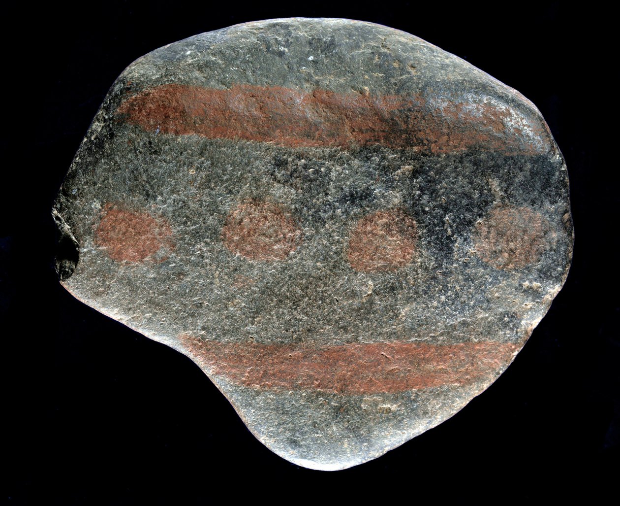 Őstörténet: festett kavics az aziliánusok idejéből. Kr.e. 9000. Saint-Germain-en-Laye, Nemzeti Régészeti Múzeum alkotó: Prehistoric Prehistoric