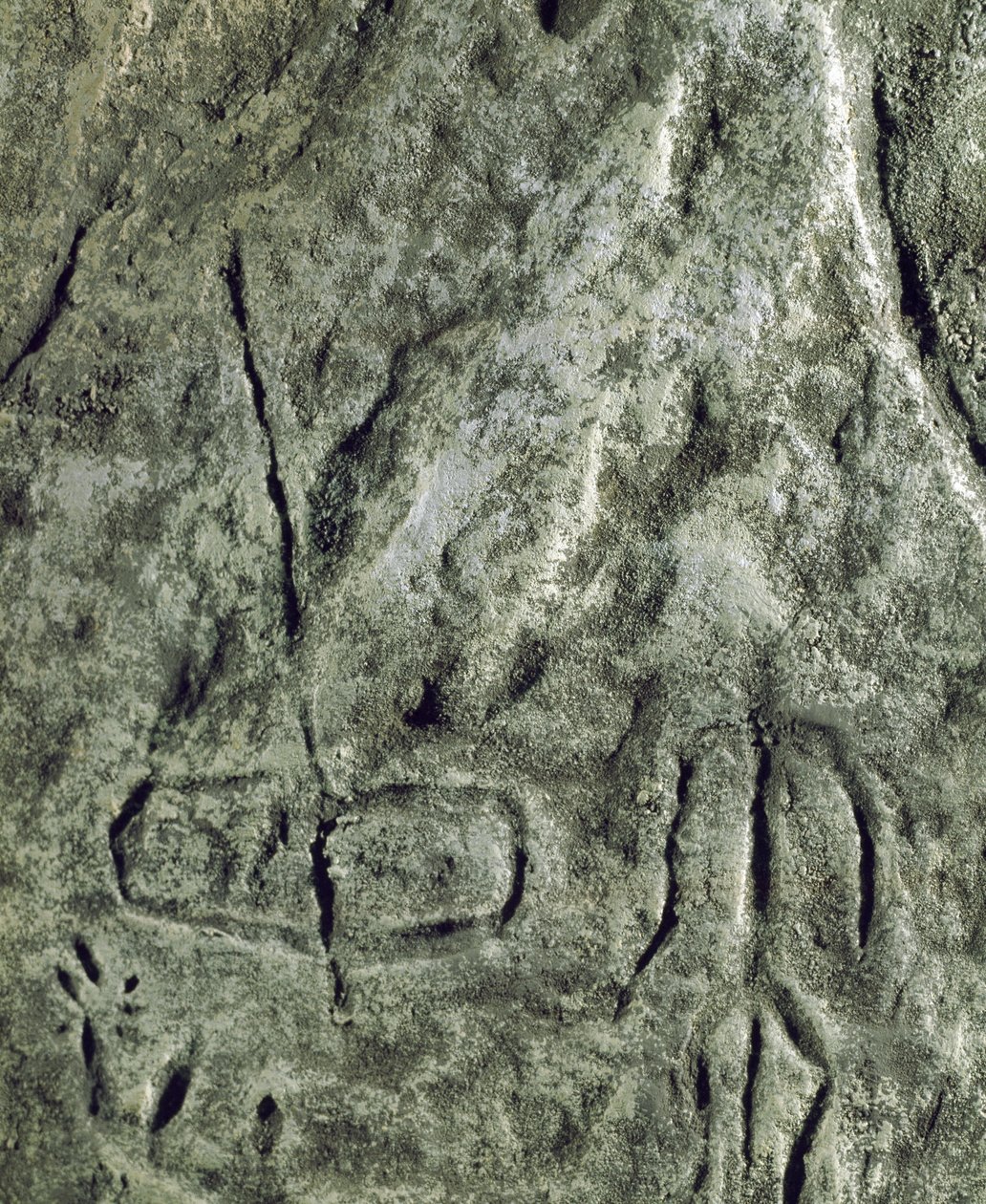 Őstörténet, sziklaművészet: sziklarajz (graffiti kövön) egy hajót és egy emberi alakot ábrázol. neolitikum, kőkorszak. (Azerbajdzsán) Bronzkor. Baku, Azerbajdzsán Állami Vallástörténeti Múzeum alkotó: Prehistoric Prehistoric