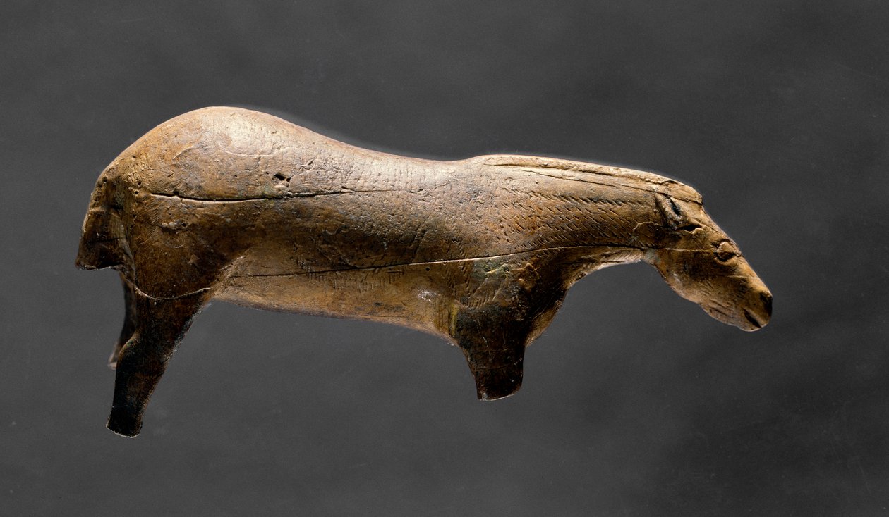 Lourdes lova. Elefántcsont figura az Espelugue-barlangból. Felső paleolitikum alkotó: Prehistoric Prehistoric