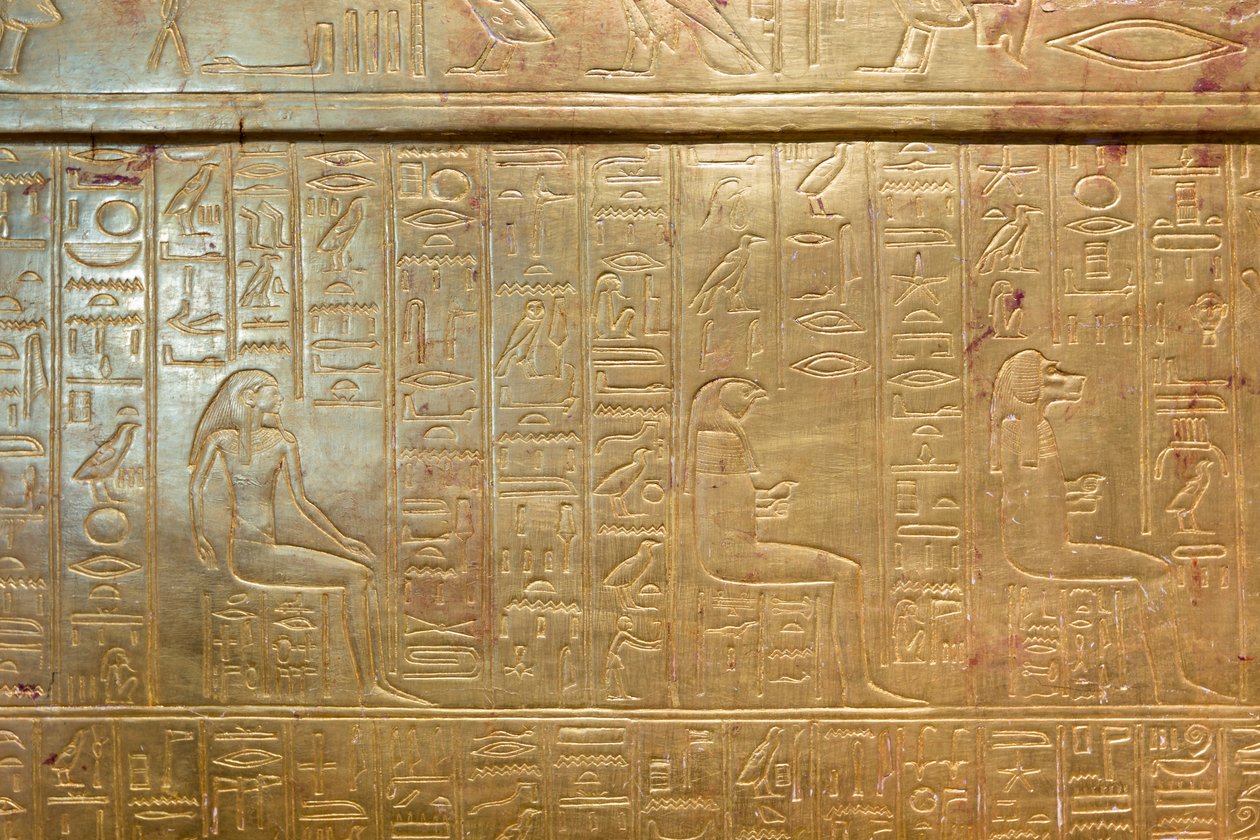 Tutanhamon sírkamrájának külső arany szentélye, Egyiptomi Múzeum, Kairó, Egyiptom alkotó: Prehistoric Prehistoric