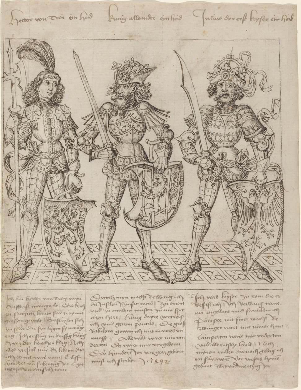 Trójai Hektor, Nagy Sándor és Julius Caesar alkotó: Primary Master of the Strassburg Chronicle