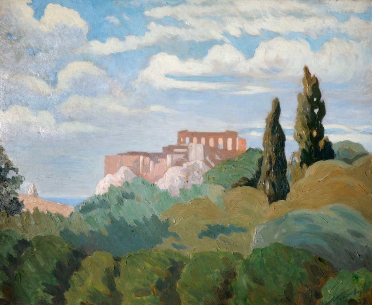 Napkelte a Parthenonon, Athén, 1933. alkotó: Prince Nicholas of Greece and Denmark