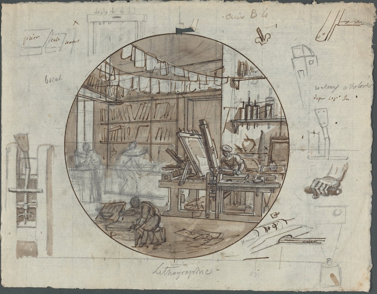 Litográfiai műhely alkotó: Probably French 19th Century