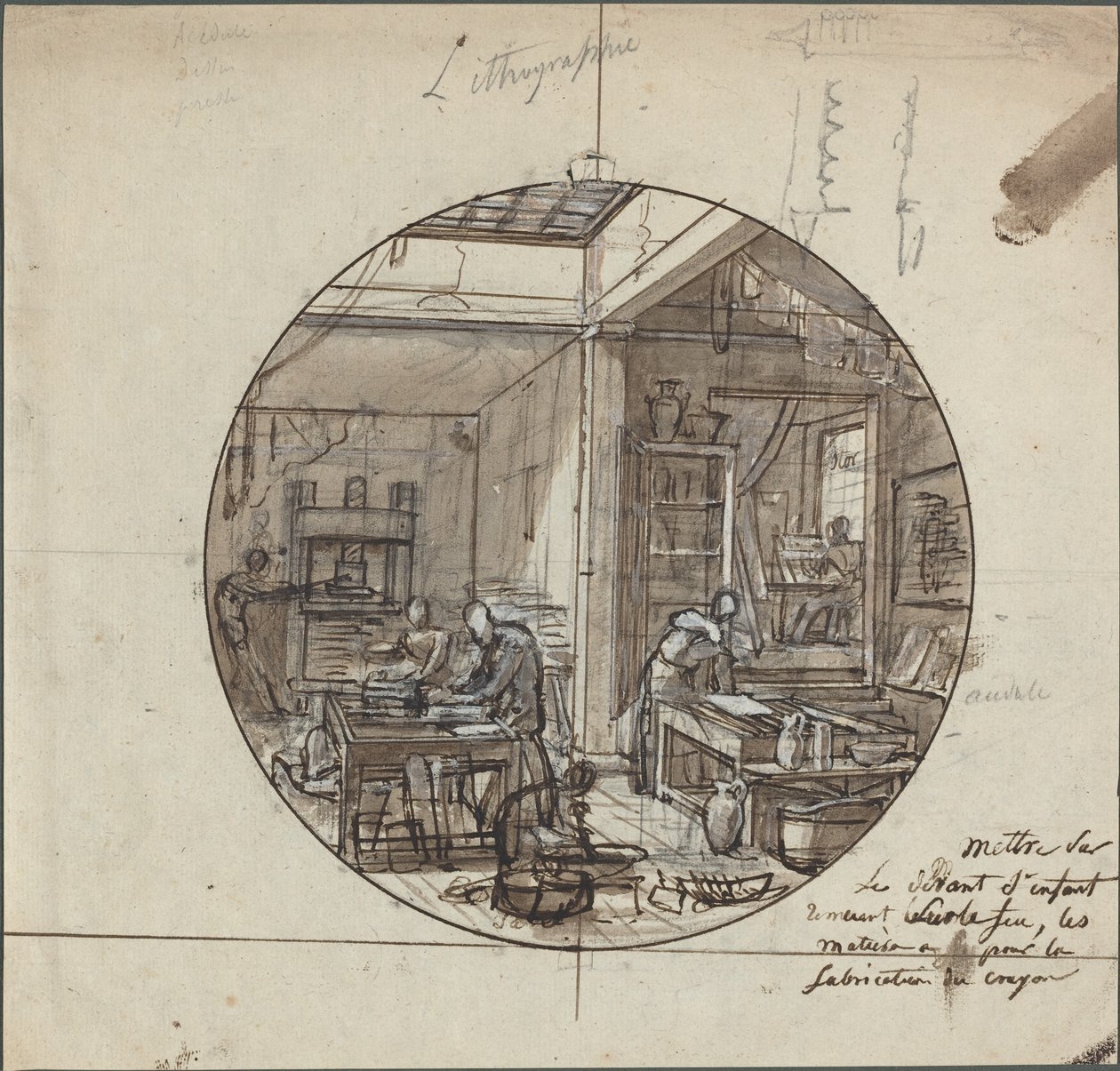 Litográfiai műhely alkotó: Probably French 19th Century