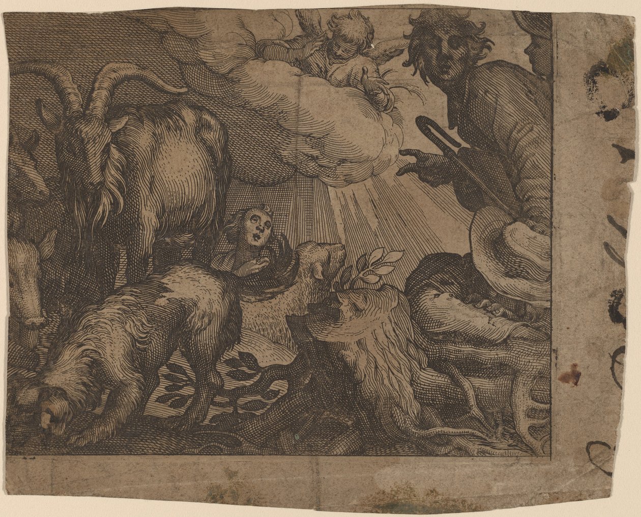 Angyali üdvözlet a pásztoroknak alkotó: Probably Netherlandish 17th Century
