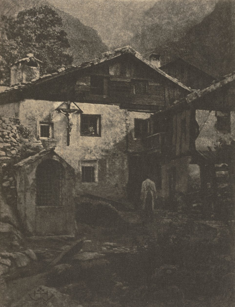 Kameramunka: Egy falusarok, 1906. alkotó: Professor Hans Watzek