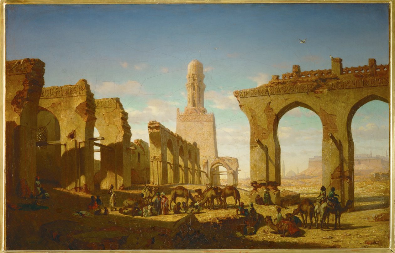 Khalif Hakem mecsetjének romjai Kairóban ... alkotó: Prosper Georges Antoine Marilhat
