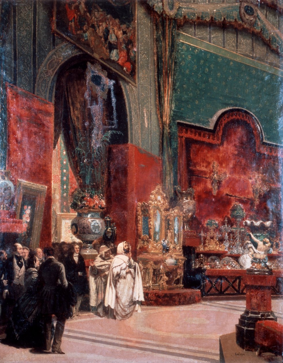 Abd al-Kadir meglátogatja a párizsi Exposition Universelle-t, 1855-ben. alkotó: Prosper Lafaye or Lafait