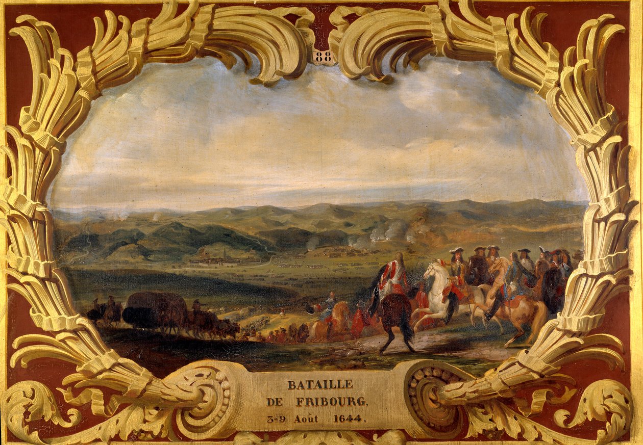 Fribourg csata 1644. 08. 3-ig Grand Conde (II. Lajos Bourbon hercege) (Bourbon-Conde) (1621-1686) és Henri de La Tour d
