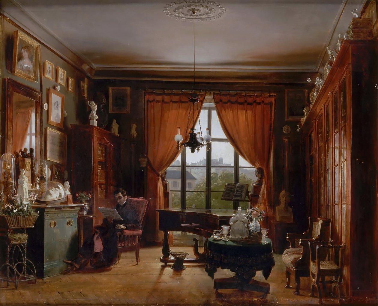 Pierre-Joseph-Guillaume Zimmermann a párizsi dOrléans téren lévő lakásában alkotó: Prosper Lafaye or Lafait