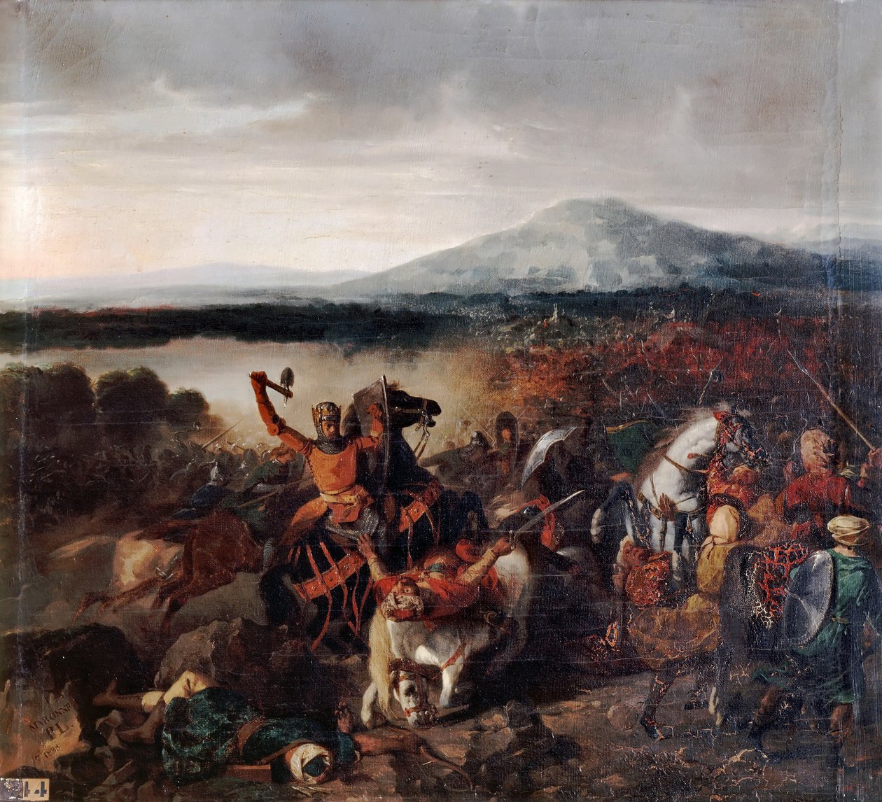 I. Roger szicíliai a cerami csatában 1061-ben alkotó: Prosper Lafaye or Lafait