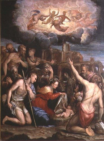 A Pásztorok imádata alkotó: Prospero Fontana