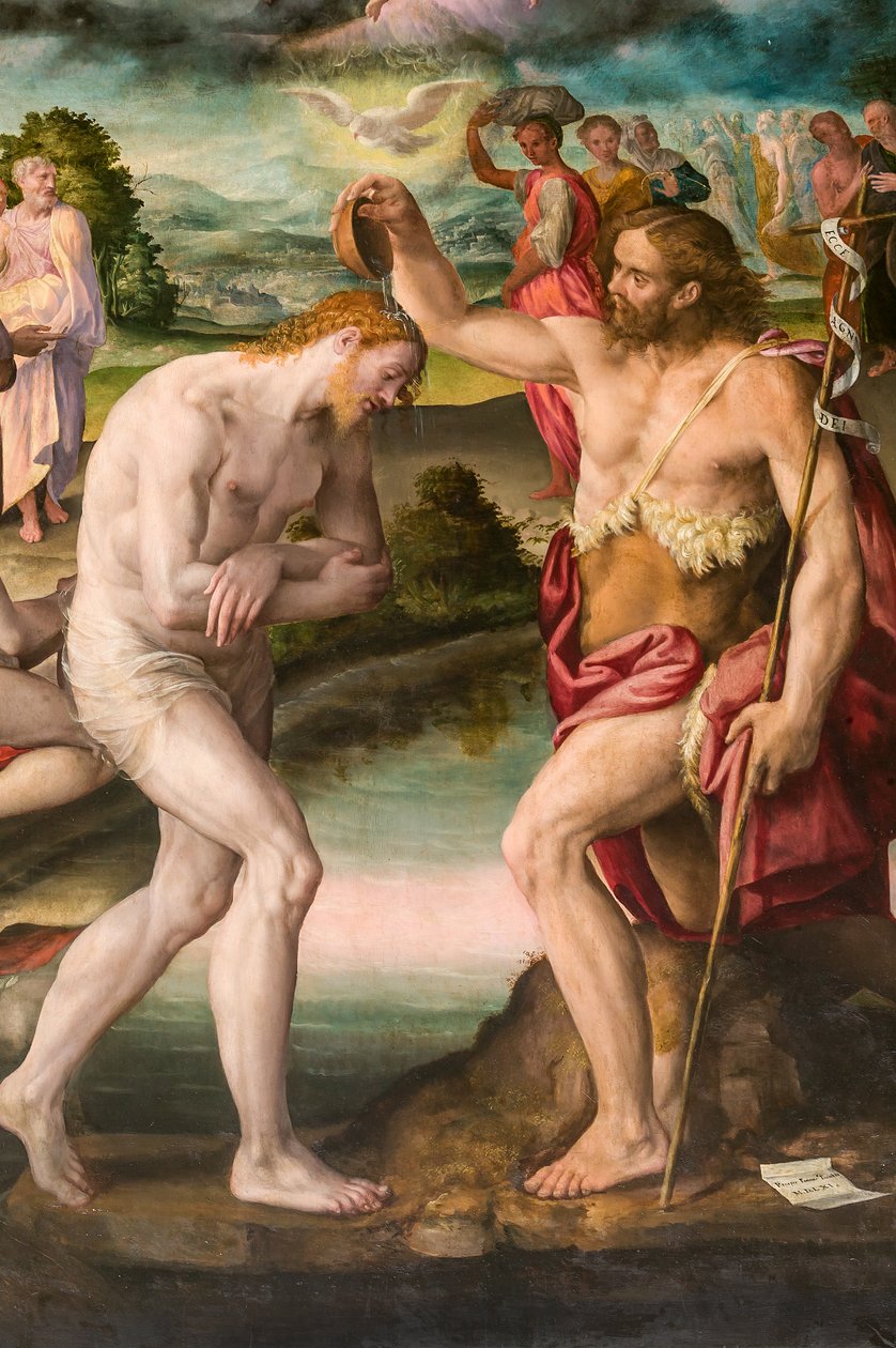 Krisztus megkeresztelkedése Jánostól alkotó: Prospero Fontana