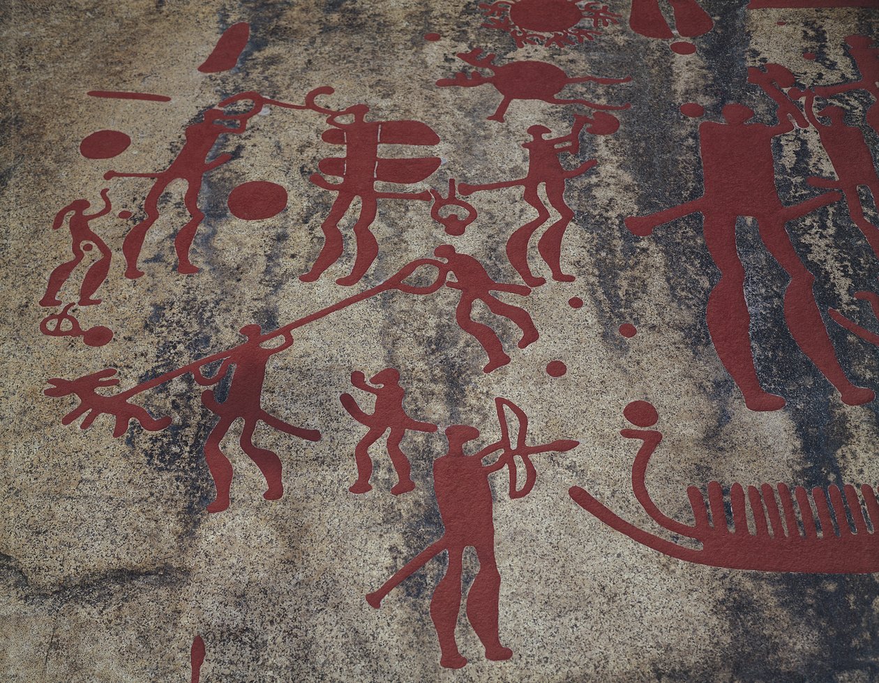 Vadászjelenetek (sziklafestmény) alkotó: Protohistoric