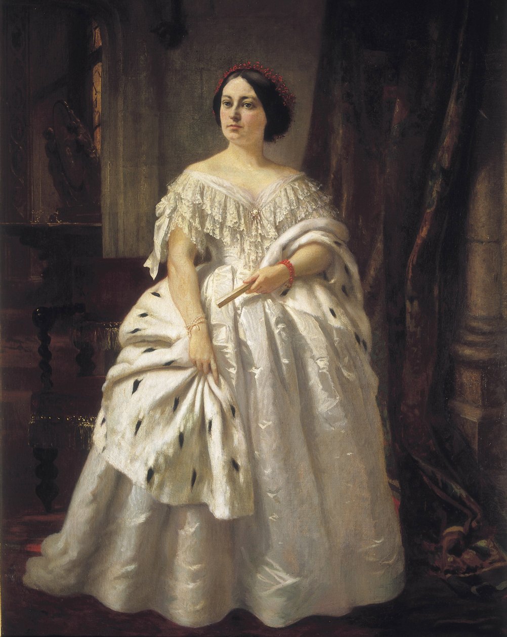 LAMADRID, Teodora (1821-1886). spanyol színésznő (olaj, vászon) alkotó: Prudent Louis Leray