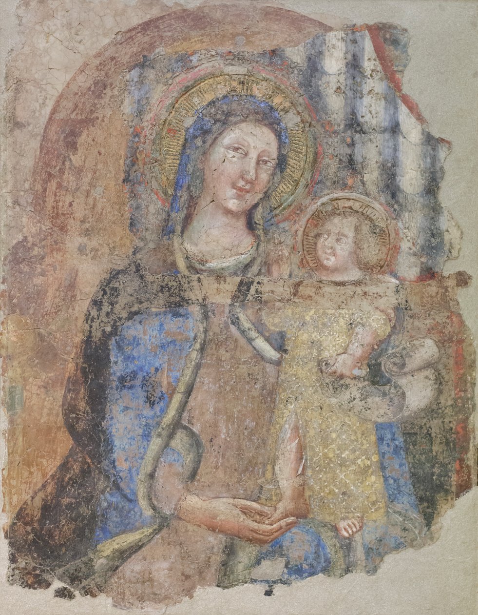 Madonna a gyermekkel, 14. század első fele (freskó) alkotó: Pseudo Jacopino di Francesco