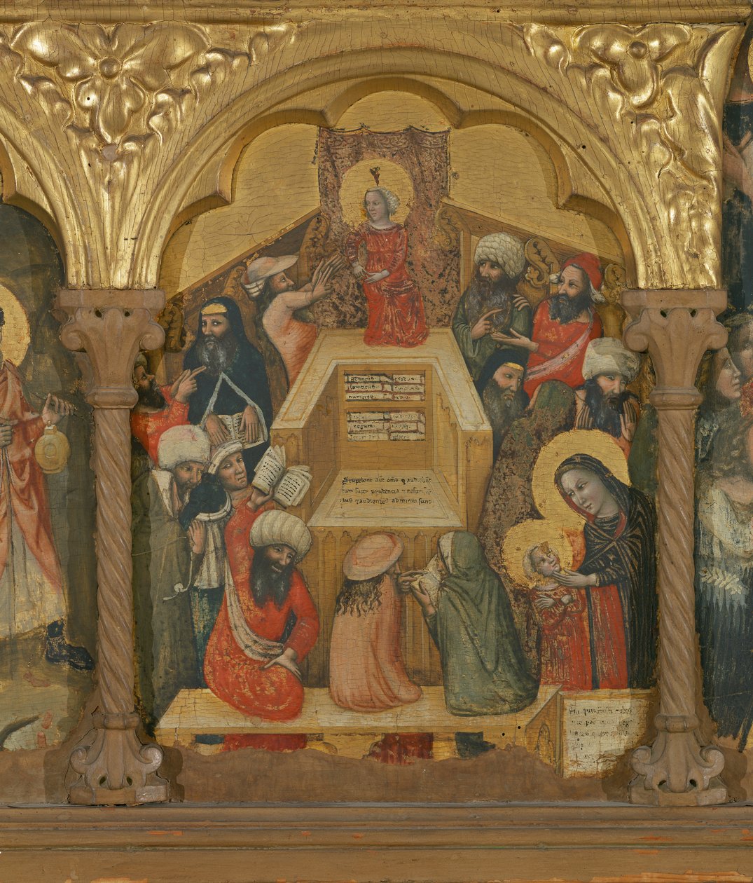 Szűzanya poliptichonja, Jézus részlete az orvosokkal (tempera a panelen) alkotó: Pseudo Jacopino di Francesco
