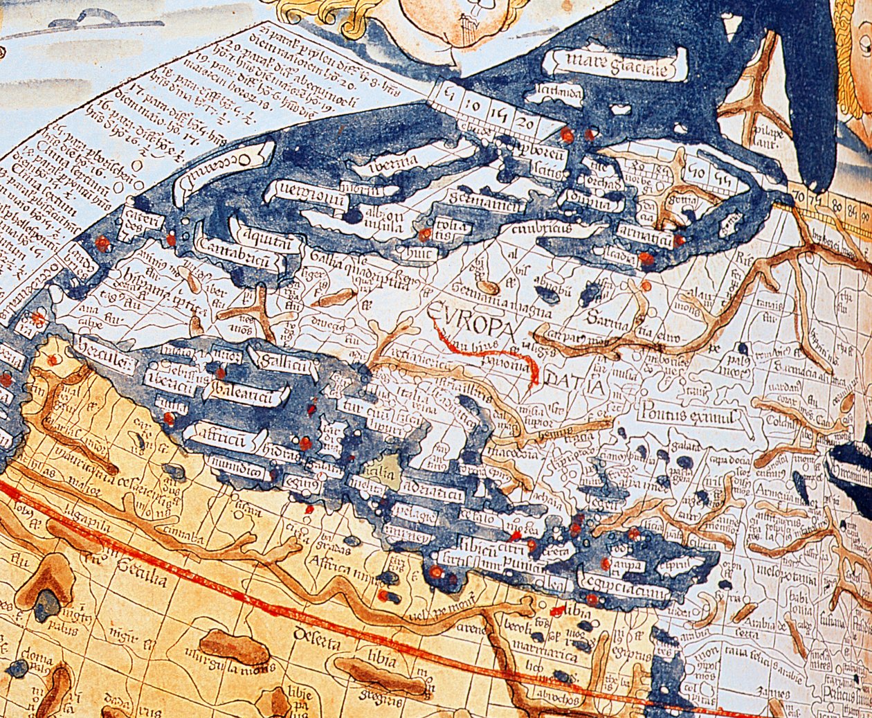 Közép-Európa térképe, 1486 (részletek: 157909) alkotó: Ptolemy