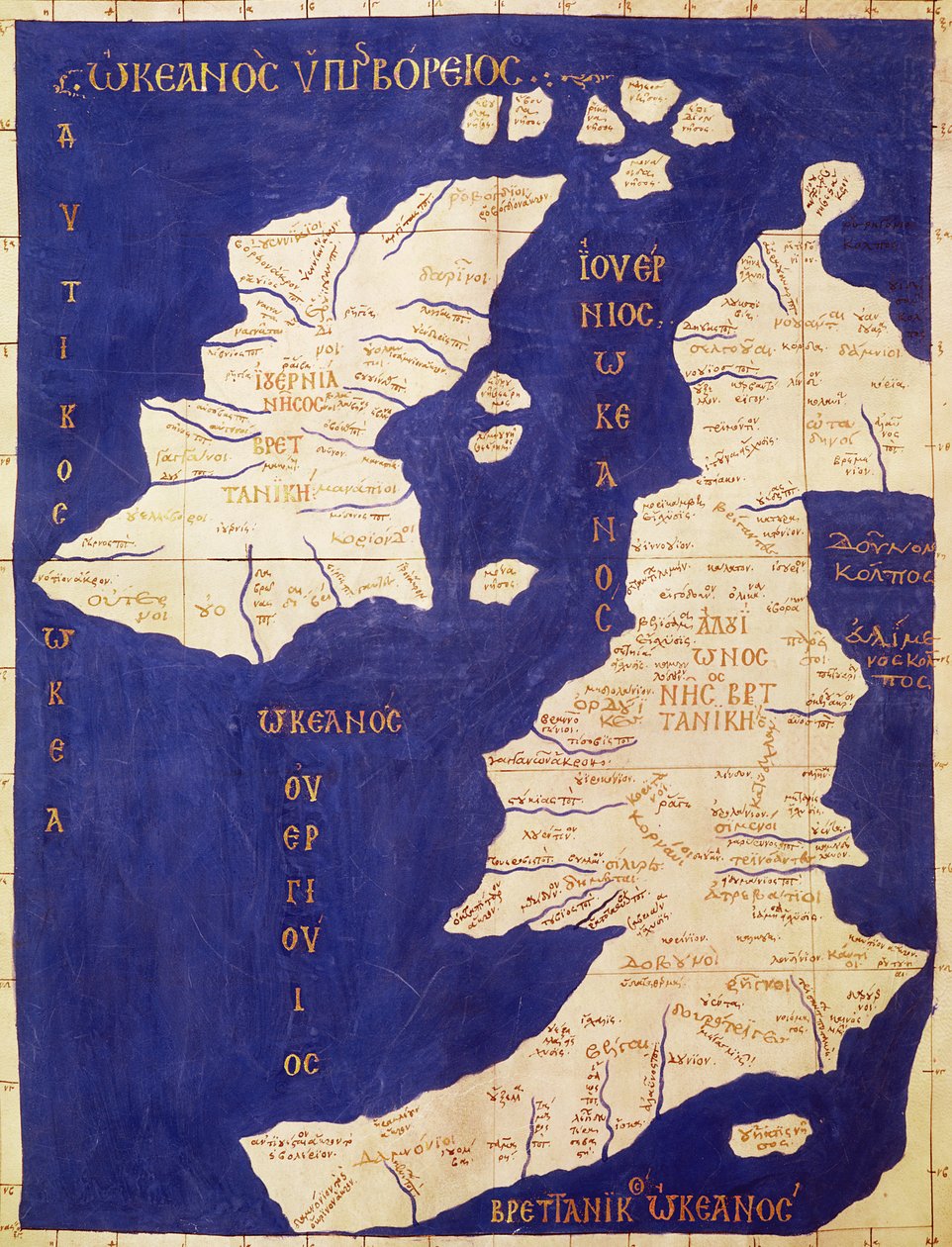 A Brit-szigetek térképe a „Geographia”-tól alkotó: Ptolemy