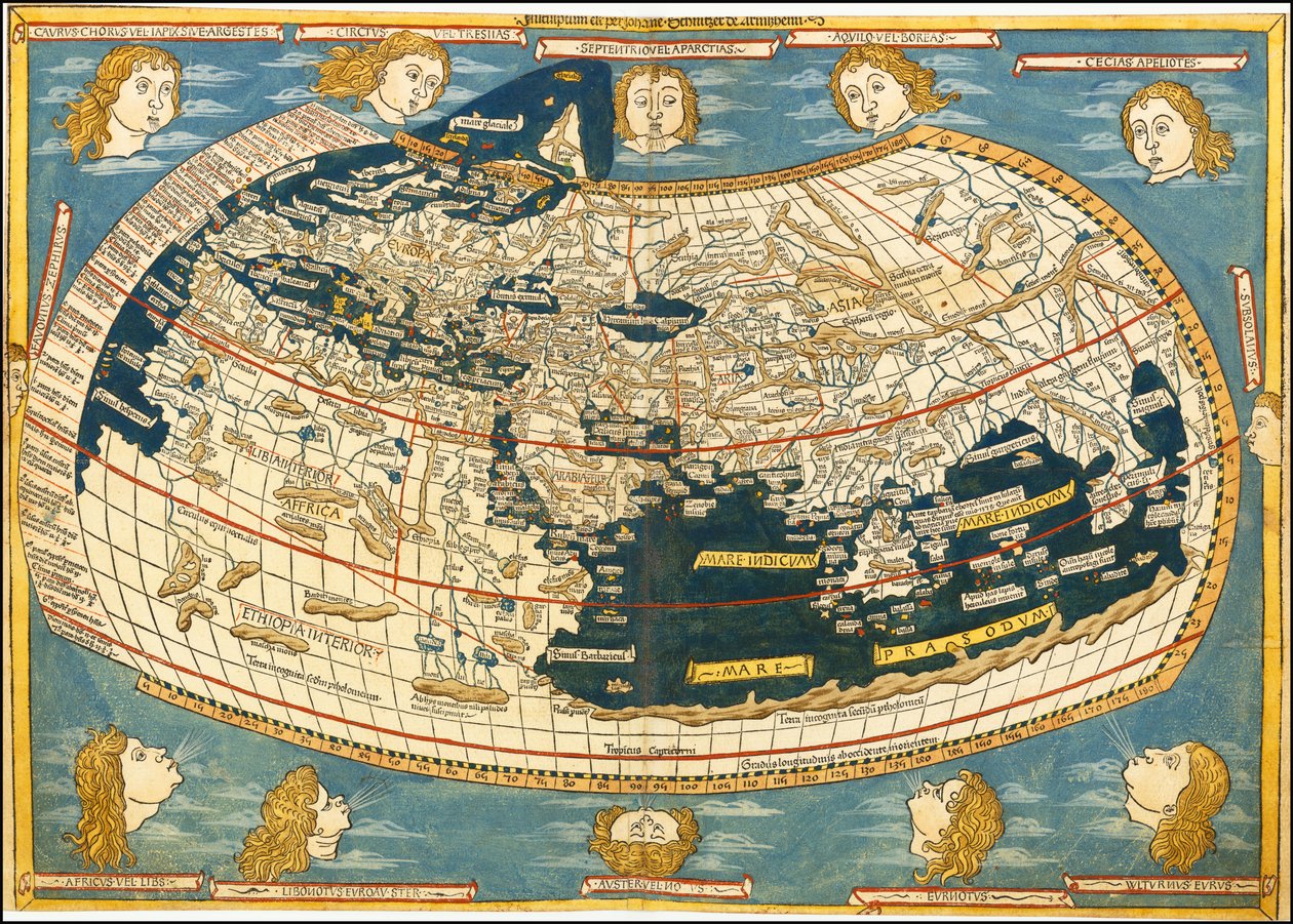 1482 Ulm Ptolemaiosz világtérkép alkotó: Ptolemy