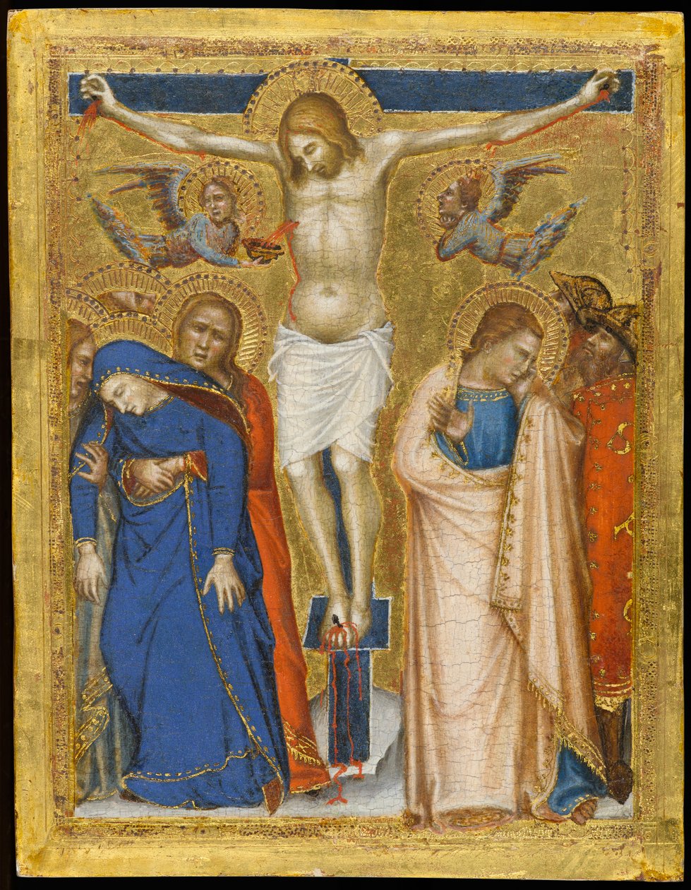 A keresztre feszítés, 1330 körül (tempera és aranylevél a panelen) alkotó: Puccio and Stefano Capanna