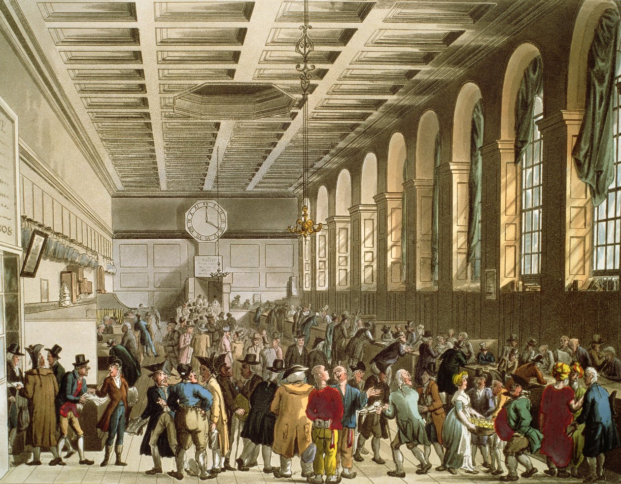 Vámház, The Long Room, Ackermann „London mikrokozmoszából” alkotó: Pugin and Rowlandson