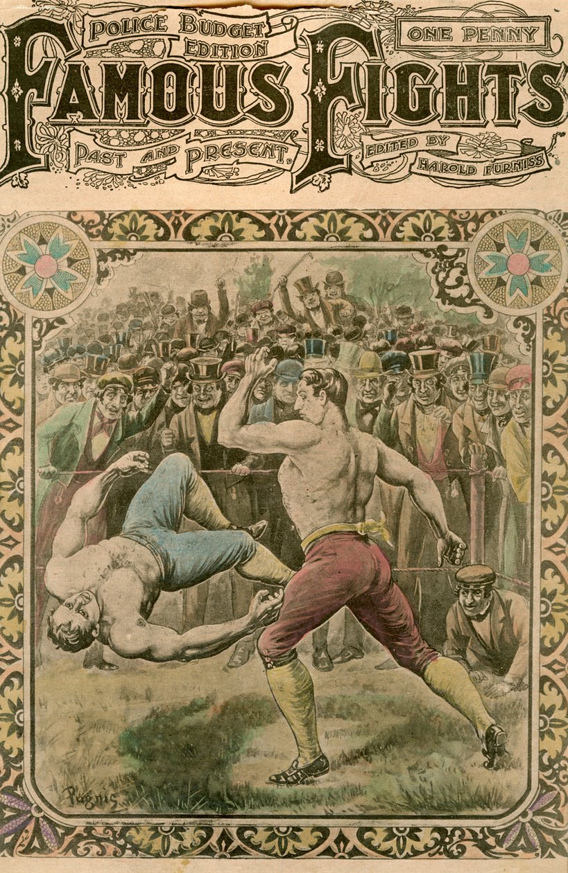 Tom Spring és Bill Neat harca, 1823, 19. század vége vagy 20. század eleje. alkotó: Pugnis