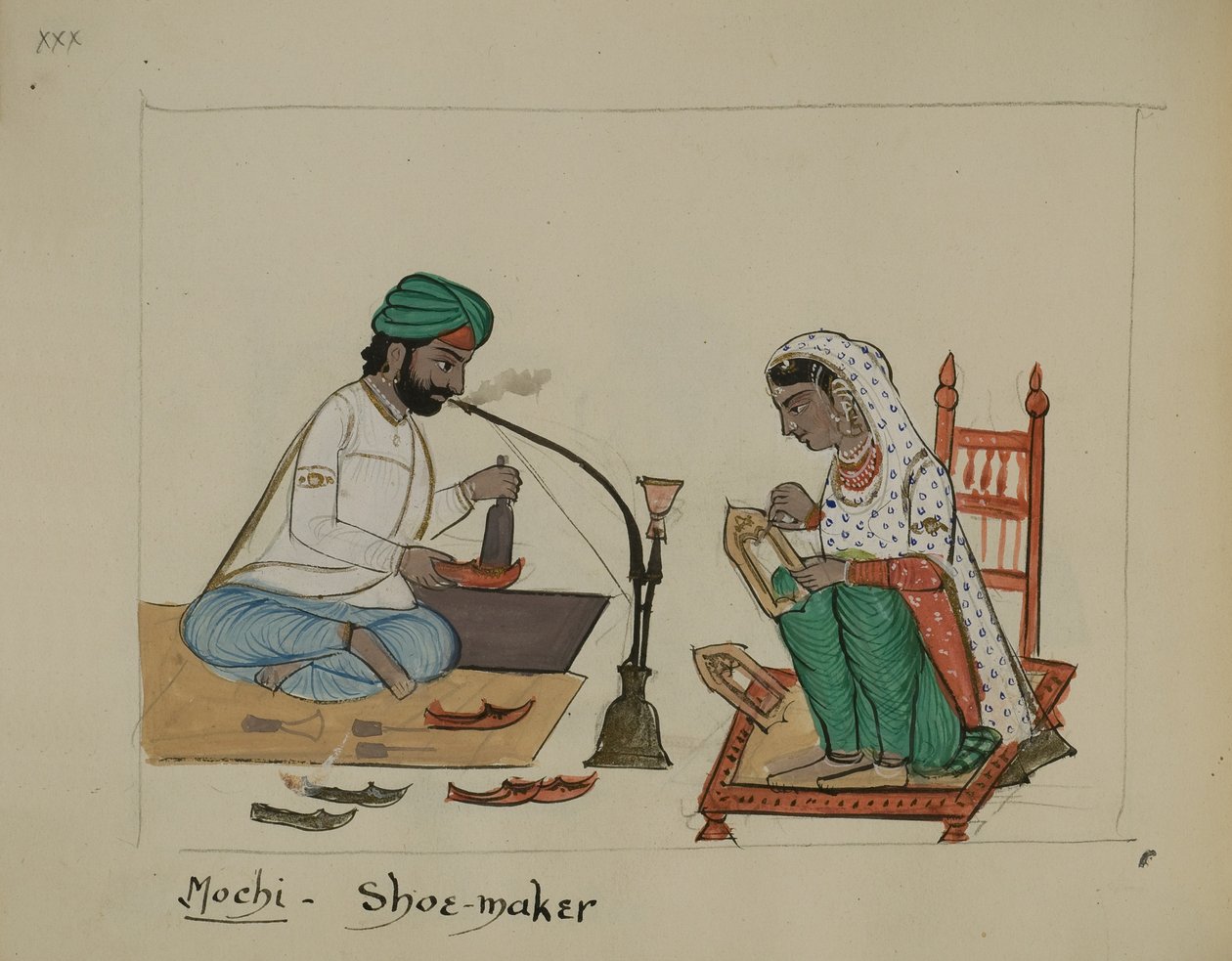 Cipőkészítő alkotó: Punjabi School
