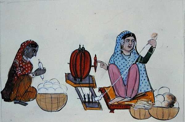 Gyapotgyár (Behna) 1890 körül (akvarell, papír) alkotó: Punjabi School