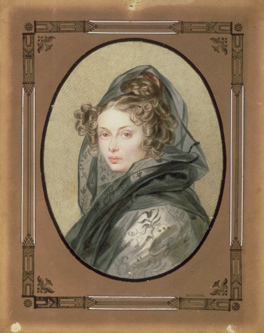 Alexandra Grigorjevna Muravjova (1804-32) portréja, 1825 (lásd: 74426) alkotó: Pyotr Fyodorovich Sokolov