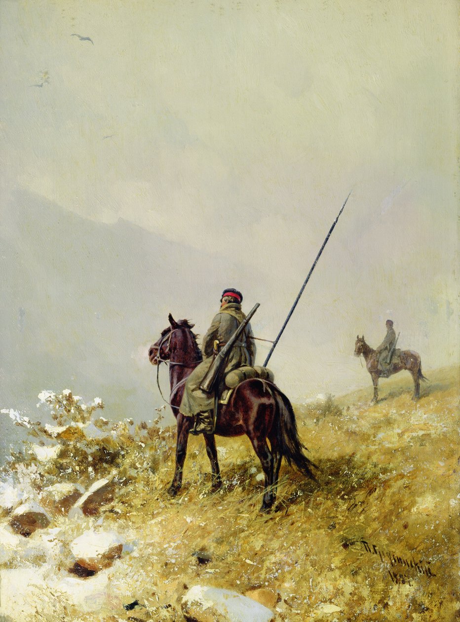 The Patrol, 1887 (olaj, karton) alkotó: Pyotr Nikolayevich Grusinsky