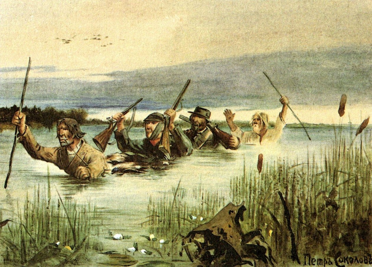 Illusztráció Ivan Turgenev Szerelem című novellájához A sportember vázlatai: .. .n alkotó: Pyotr Fyodorovich Sokolov